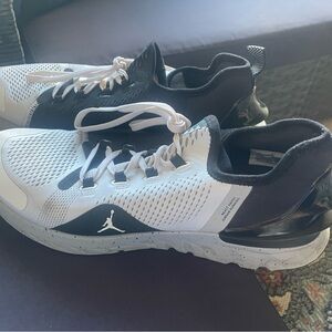 Jordan Men's Black and White Athletic Shoes